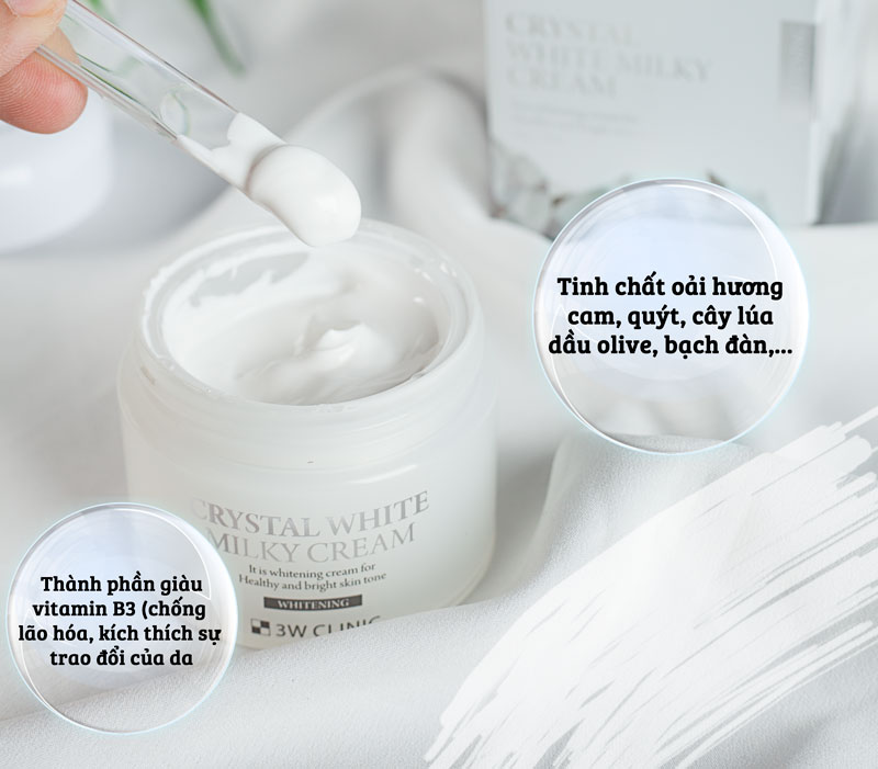 Kem Dưỡng Trắng Da Crystal White 3W Clinic giúp dưỡng da trắng sáng cung cấp dưỡng chất❤ chắc khỏe mịn màng☎ kem Crystal 3W Clinic✅ chứa thành phần dưỡng ...