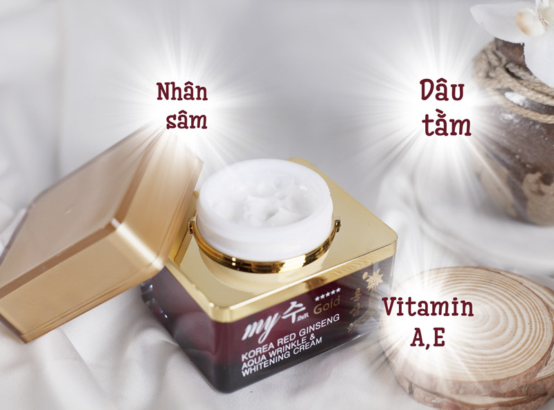 Kem Hồng Sâm Dưỡng Da Ngày & Đêm My Gold (50ml).  ❇ Làm làn da bạn luôn căng tràn sức sống, trắng hồng rạng rỡ và thật khỏe mạnh   ❇ ❇ ❇ ❇