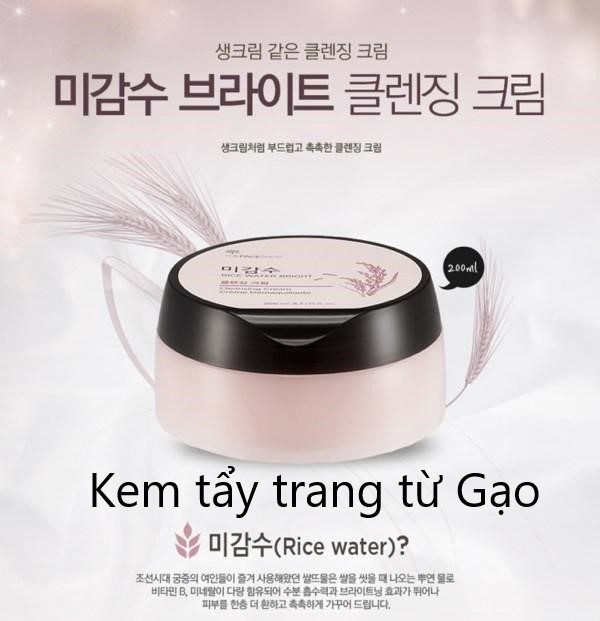 Kem Tẩy Trang Chiết Xuất Gạo The Face Shop Rice Water Bright Cleansing Cream sở hữu thành phần chiết xuất từ hạt gạo thiên nhiên, giúp làm sạch lớp trang ...