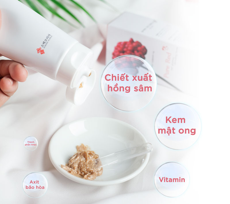 Sữa Rửa Mặt Hoa Sâm Pure Red